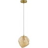 Luxe 18cm amber glamour glass pendant lamp