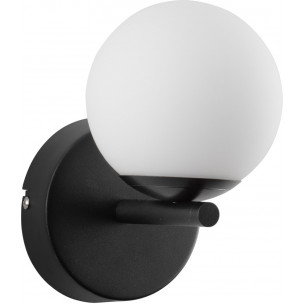 Nebbia white&amp;black glass globe wall lamp