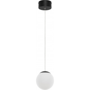 Lampy modern. Lampa wisząca szklana kule Nebbia 13cm biało-czarna do kuchni i jadalni