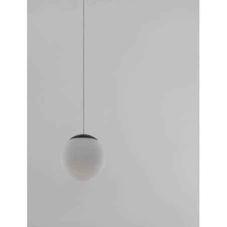 Lampy modern. Lampa wisząca szklana kule Nebbia 13cm biało-czarna do kuchni i jadalni