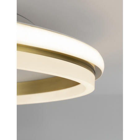 Plafon okrągły glamour Sallow LED 45cm biało-złoty