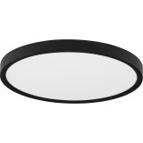 Lampy minimalistyczne. Plafon okrągły Rebel LED 30cm czarny do kuchni i przedpokoju