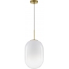 Rabell 24cm white&amp;brass glass pendant lamp