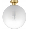 Lampy modern glamour. Elegancka Plafon szklana kula Lian 30cm biały gradient/mosiądz do kuchni i przedpokoju