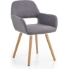 Cup K283 grey upholstered chair with armrests Halmar