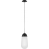 Lampa wisząca szklana Ellipse 18cm biało-czarna