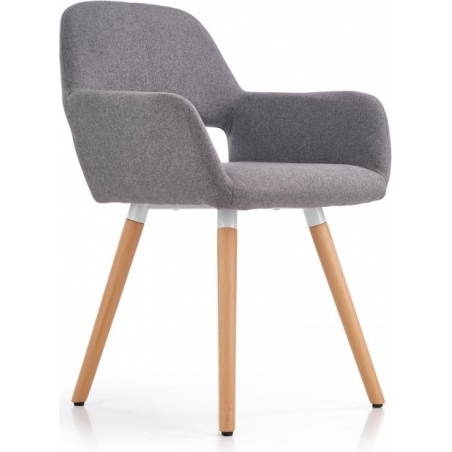 Cup K283 grey upholstered chair with armrests Halmar