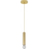 Lampy modern glamour. Elegancka Lampa wisząca tuba glamour Fitt 4,5cm H20cm złota nad wyspę kuchenną i konsolę