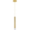 Lampy modern glamour. Elegancka Lampa wisząca tuba glamour Fitt 4,5cm H35cm złota nad wyspę kuchenną i konsolę