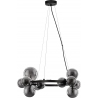 Nerro XI 64.2cm smoked glass&amp;black designer glass balls pendant lamp