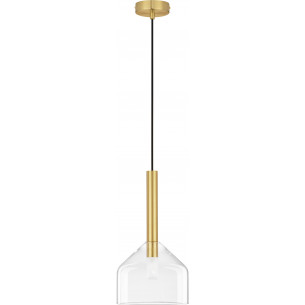 Sophia II 20cm transparent&amp;gold glamour glass pendant lamp