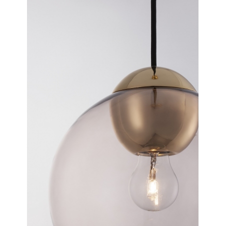 Lampy modern retro. Lampa wisząca szklana kula retro Verde 24cm różowa do kuchni i jadalni