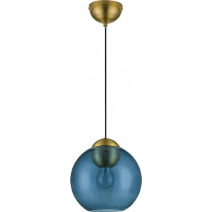 Verde 24cm blue retro glass globe pendant lamp