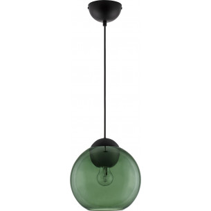 Verde 24cm green retro glass globe pendant lamp