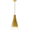 Taper 23cm gold cone glass pendant lamp