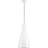 Taper 23cm white cone glass pendant lamp