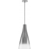 Taper 23cm silver cone glass pendant lamp