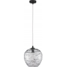 Aveline 25cm grey glass decorative pendant lamp