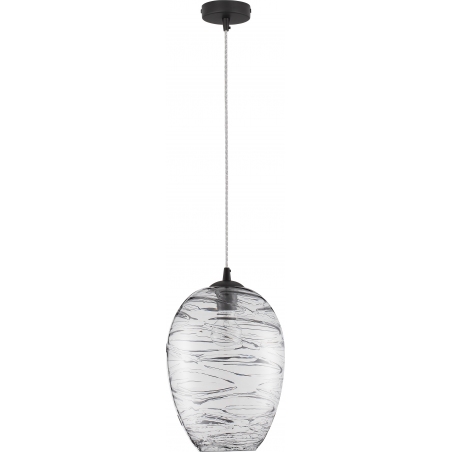 Lampa wisząca szklana dekoracyjna Aveline 23cm szara