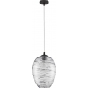 Aveline 23cm grey glass decorative pendant lamp