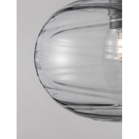 Lampa wisząca szklana dekoracyjna Aveline 30cm szara