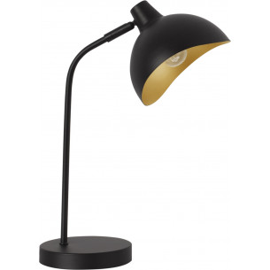 Jet black matte&amp;gold loft desk lamp