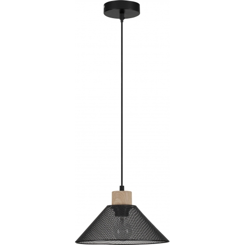 Lampy loft industrialne. Lampa wisząca ażurowa loft Sean 26cm czarna do kuchni i sypialni