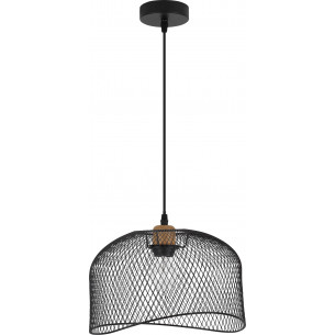 Lampy loft. Lampa wisząca ażurowa Myron 30cm czarna do kuchni i sypialni