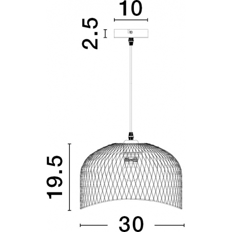 Lampy loft. Lampa wisząca ażurowa Myron 30cm czarna do kuchni i sypialni