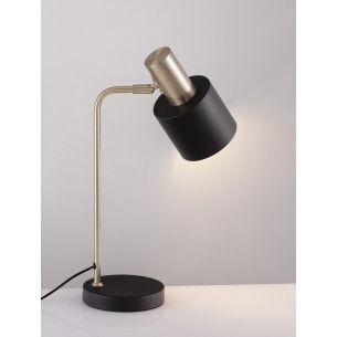 Lampy na stolik nocny. Lampa na stolik nocny retro Mira czarno-złota do sypialni