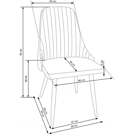 Hell K285 light grey upholstered chair Halmar