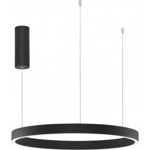 Astra LED 60cm 3000K 60w black modern round pendant lamp