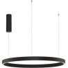 Astra LED 80cm 3000K 77w black modern round pendant lamp