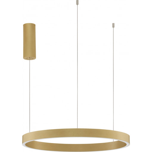 Astra LED 60cm 3000K brushed gold modern round pendant lamp