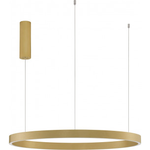 Astra LED 80cm 3000K brushed gold modern round pendant lamp