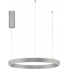 Astra LED 60cm 3000K brushed silver modern round pendant lamp