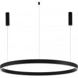 Gemma LED 120cm black pendant modern round lamp