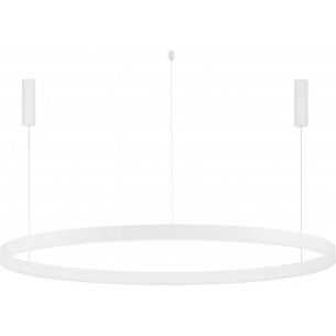 Gemma LED 150cm white modern round pendant lamp