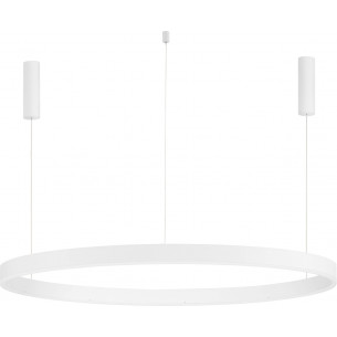 Gemma LED 120cm white modern round pendant lamp