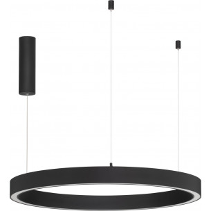 Astra LED 80cm 3000K 50w black modern round pendant lamp