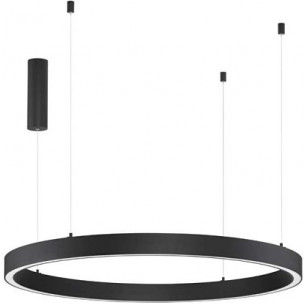 Astra LED 100cm 3000K 60w black modern round pendant lamp