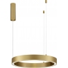 Lampy modern glamour. Lampa wisząca okrągła nowoczesna Nina LED 60cm 3000K złota do salonu i jadalni