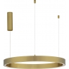 Lampy modern glamour. Lampa wisząca okrągła nowoczesna Nina LED 80cm 3000K złota do salonu i jadalni