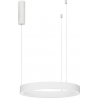 Lampy minimalistyczne. Lampa wisząca okrągła nowoczesna Nina LED 60cm 3000K biała do salonu i jadalni