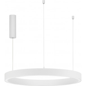 Nina LED 80cm 3000K white modern round pendant lamp