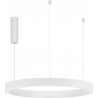 Lampy minimalistyczne. Lampa wisząca okrągła nowoczesna Nina LED 80cm 3000K biała do salonu i jadalni