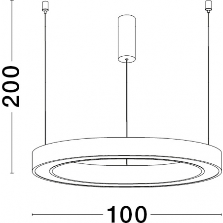 Lampa wisząca okrągła nowoczesna Nina LED 100cm 3000K biała