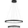 Lampy stylowe. Duża Lampa wisząca nowoczesna ściemniana Tiviti LED 40-60cm 3000K czarna do salonu, jadalni i holu