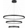 Lampy stylowe. Duża Lampa wisząca nowoczesna ściemniana Tiviti LED 40-80cm 3000K czarna do salonu, jadalni i holu