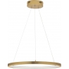 Lampy glamour. Duża Lampa wisząca nowoczesna ściemniana Tiviti LED 60cm 3000K złoty mosiądz do salonu, jadalni i holu